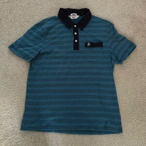 Original Penguin Classic Fit Stripe Polo EUC Size L